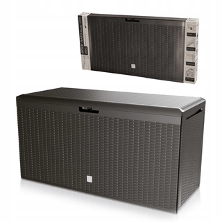 Záhradný úložný box - Plastový záhradný box, 290 l, hnedý
